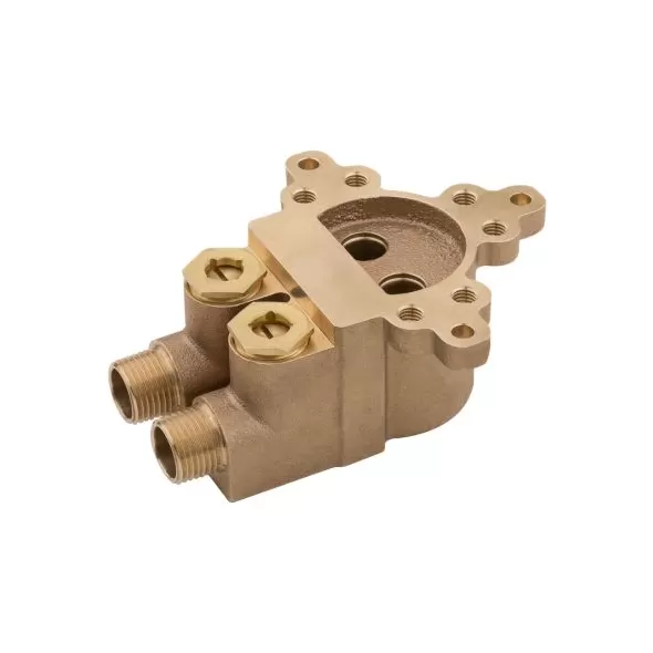 1/2-14 NPT 5-7/16" x 4-3/8" x 2-5/8" Brass 1-Hole Free-Standing Rough-In Valve | PPF0X6270R