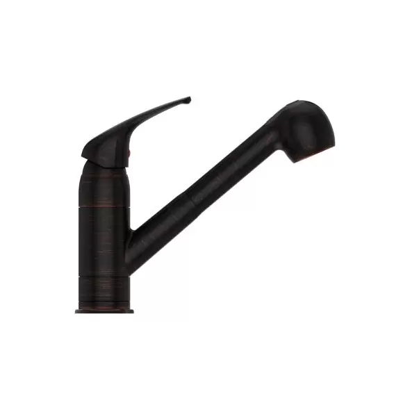 1/2" NPSM 10" x 9-7/8" Brass Tuscan Bronze 1-Handle Pfirst Series Pull-Out Kitchen Faucet | PPFG13310YY