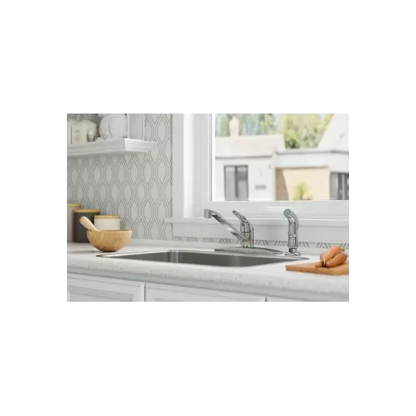 1/2" NPSM 10" x 6-5/16" Brass Polished Chrome 1-Handle Pfirst Series Kitchen Faucet | PPFG1344444