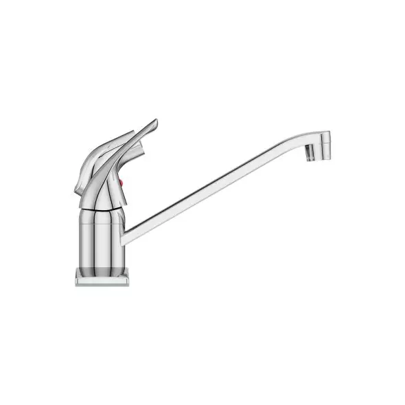 1/2" NPSM 10" x 6-5/16" Brass Polished Chrome 1-Handle Pfirst Series Kitchen Faucet | PPFG1344444