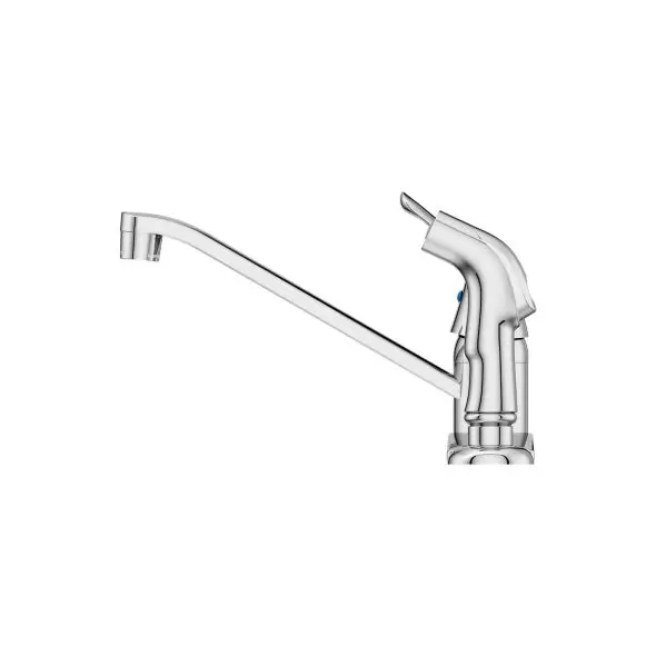 1/2" NPSM 10" x 6-5/16" Brass Polished Chrome 1-Handle Pfirst Series Kitchen Faucet | PPFG1344444