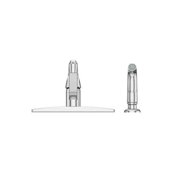 1/2" NPSM 10" x 6-5/16" Brass Polished Chrome 1-Handle Pfirst Series Kitchen Faucet | PPFG1344444