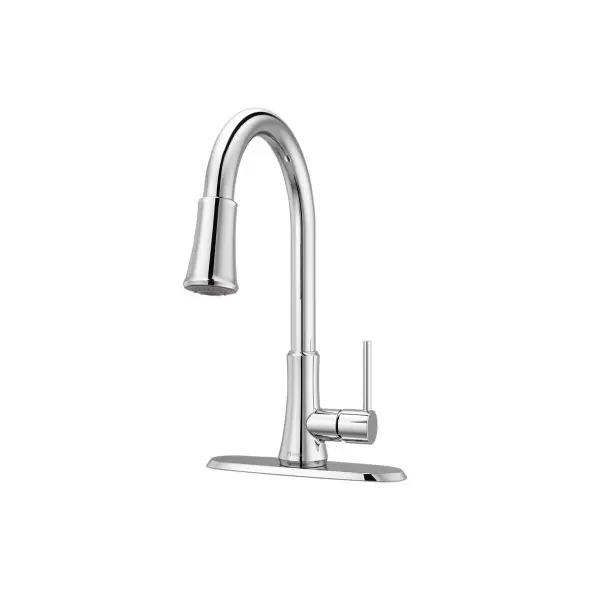1/2" NPSM 16-1/8" Zinc Polished Chrome 1-Handle Pfirst Series Pull-Down Kitchen Faucet | PPFG529PF2C