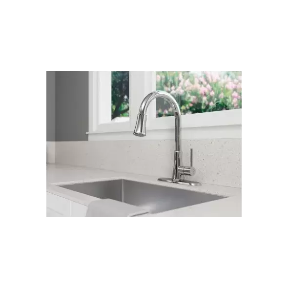 1/2" NPSM 16-1/8" Zinc Polished Chrome 1-Handle Pfirst Series Pull-Down Kitchen Faucet | PPFG529PF2C