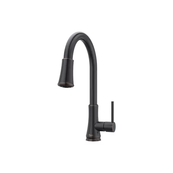 1/2" NPSM 16-1/8" Zinc Tuscan Bronze 1-Handle Pfirst Series Pull-Down Kitchen Faucet | PPFG529PF2Y