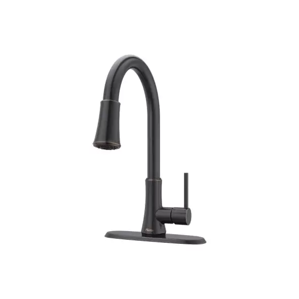1/2" NPSM 16-1/8" Zinc Tuscan Bronze 1-Handle Pfirst Series Pull-Down Kitchen Faucet | PPFG529PF2Y