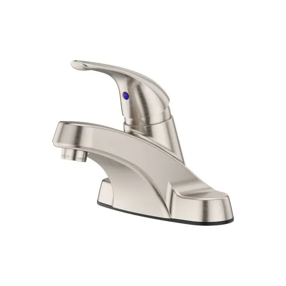 1/2" NPSM 6-15/32" x 6-15/16" Metal Brushed Nickel Single Control Pfirst Series Bathroom Faucet | PPFLG142800K