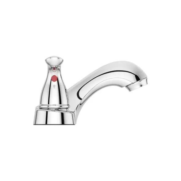 9-5/16" x 3-1/2" Metal Polished Chrome 2-Handle Pfirst Series Centerset Bathroom Faucet | PPFLG1436100
