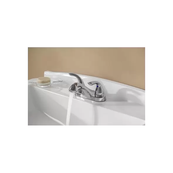 9-5/16" x 3-1/2" Metal Polished Chrome 2-Handle Pfirst Series Centerset Bathroom Faucet | PPFLG1436100
