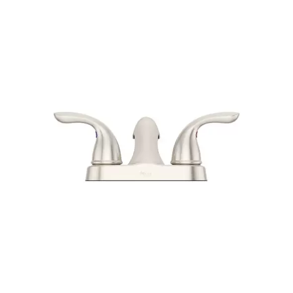9-5/16" x 3-1/2" Metal Brushed Nickel 2-Handle Pfirst Series Centerset Bathroom Faucet | PPFLG143610K