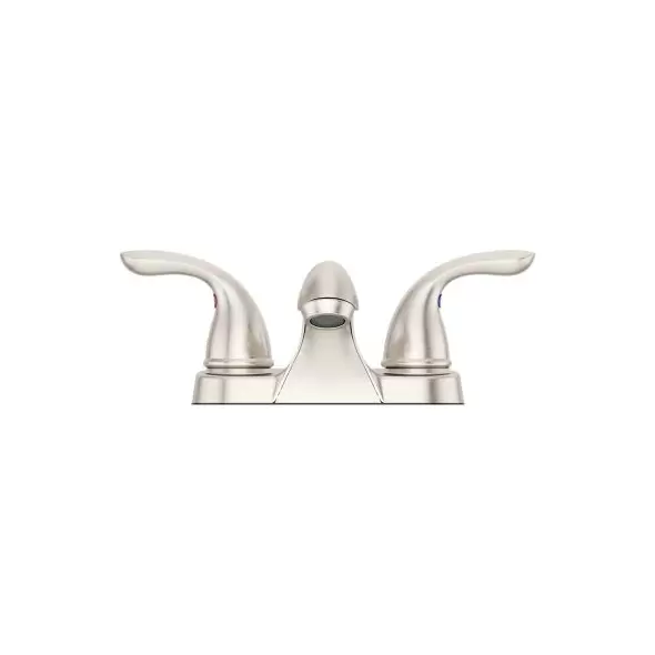 9-5/16" x 3-1/2" Metal Brushed Nickel 2-Handle Pfirst Series Centerset Bathroom Faucet | PPFLG143610K
