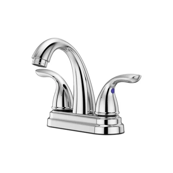 1/2" NPSM 9-11/32" x 5-15/16" Metal Polished Chrome 2-Handle Pfirst Series Centerset Bathroom Faucet | PPFLG1487000