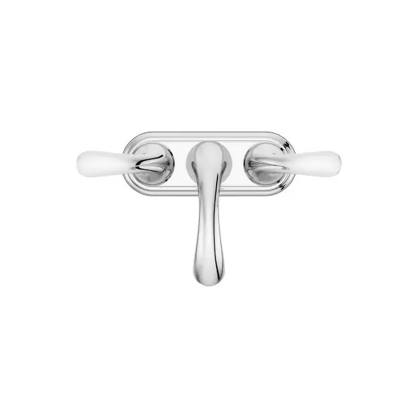 1/2" NPSM 9-11/32" x 5-15/16" Metal Polished Chrome 2-Handle Pfirst Series Centerset Bathroom Faucet | PPFLG1487000