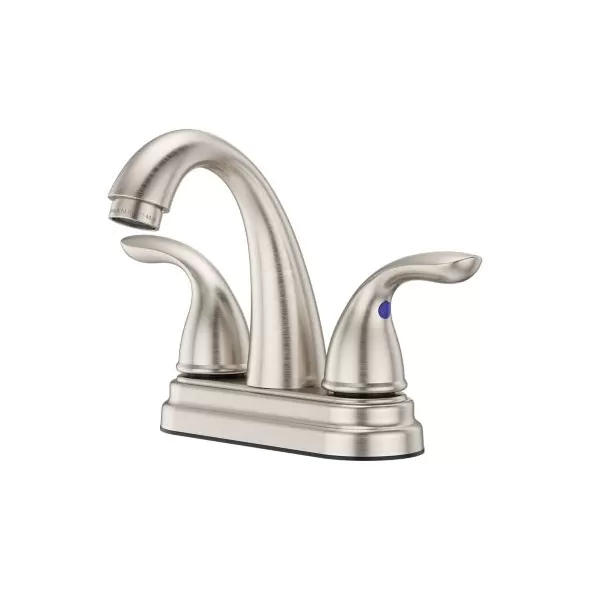 1/2" NPSM 9-11/32" x 5-15/16" Metal Brushed Nickel 2-Handle Pfirst Series Centerset Bathroom Faucet | PPFLG148700K