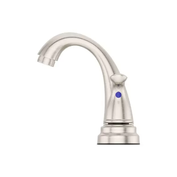 1/2" NPSM 9-11/32" x 5-15/16" Metal Brushed Nickel 2-Handle Pfirst Series Centerset Bathroom Faucet | PPFLG148700K