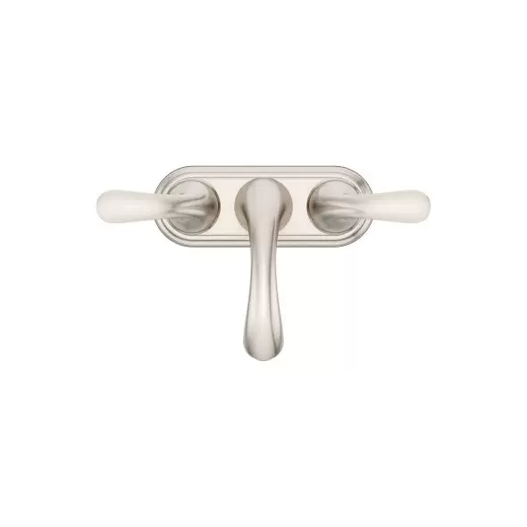 1/2" NPSM 9-11/32" x 5-15/16" Metal Brushed Nickel 2-Handle Pfirst Series Centerset Bathroom Faucet | PPFLG148700K