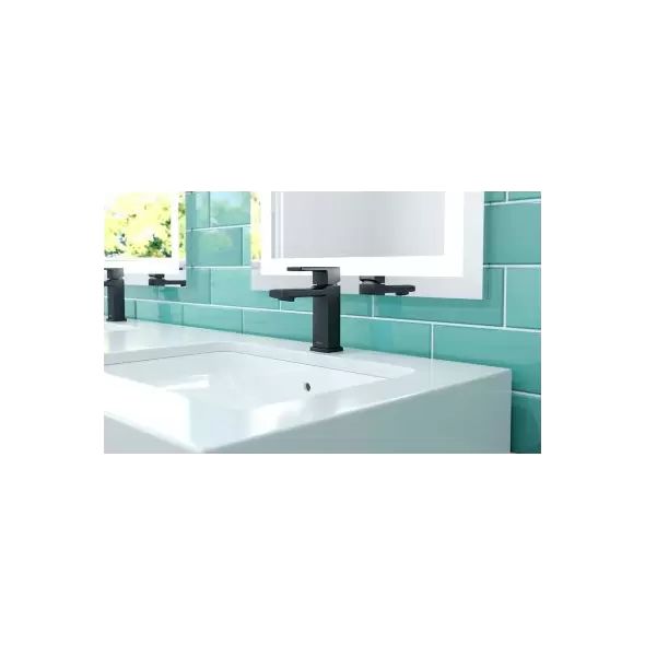 1/2" NPSM 5-15/16" x 1-9/16" Metal Matte Black Deckard Series Single Control Bathroom Faucet | PPFLG42DAPB