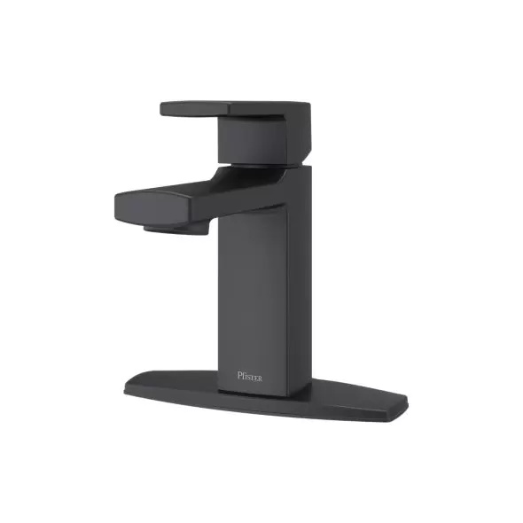1/2" NPSM 5-15/16" x 1-9/16" Metal Matte Black Deckard Series Single Control Bathroom Faucet | PPFLG42DAPB