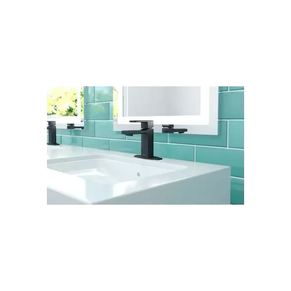 1/2" NPSM 5-15/16" x 1-9/16" Metal Matte Black Deckard Series Single Control Bathroom Faucet | PPFLG42DAPB