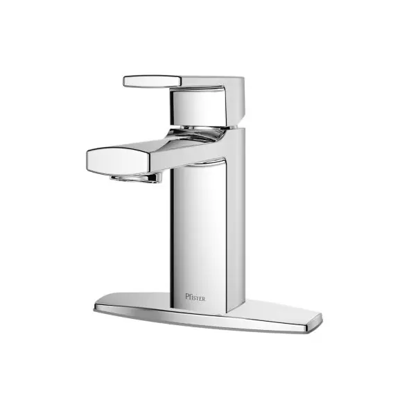 1/2" NPSM 5-15/16" x 1-9/16" Metal Polished Chrome Deckard Series Single Control Bathroom Faucet | PPFLG42DAPC