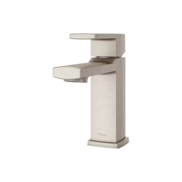 1/2" NPSM 5-15/16" x 1-9/16" Metal Brushed Nickel Deckard Series Single Control Bathroom Faucet | PPFLG42DAPK