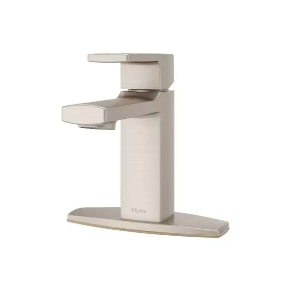 1/2" NPSM 5-15/16" x 1-9/16" Metal Brushed Nickel Deckard Series Single Control Bathroom Faucet | PPFLG42DAPK