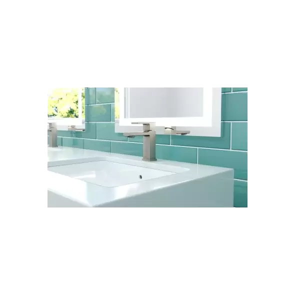 1/2" NPSM 5-15/16" x 1-9/16" Metal Brushed Nickel Deckard Series Single Control Bathroom Faucet | PPFLG42DAPK