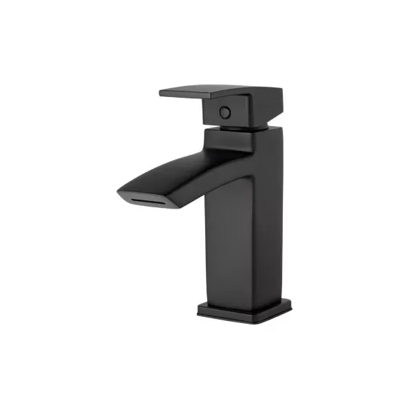 6-5/32" x 6-11/16" Metal Matte Black Single Control Kenzo Series Bathroom Faucet | PPFLG42DF1B