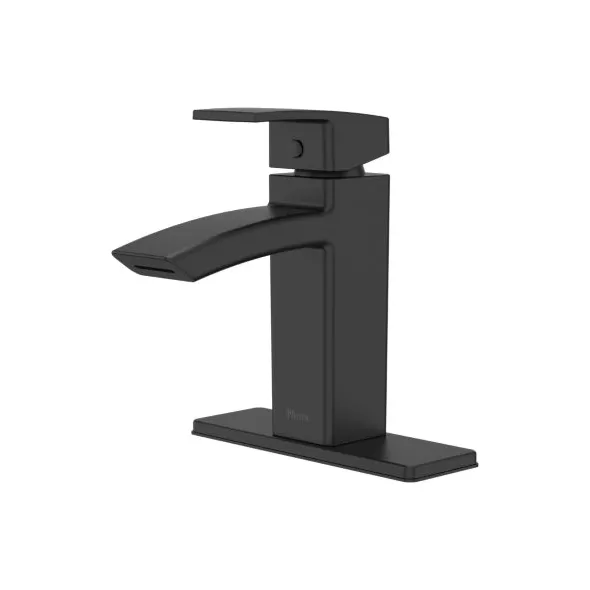 6-5/32" x 6-11/16" Metal Matte Black Single Control Kenzo Series Bathroom Faucet | PPFLG42DF1B
