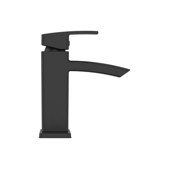 6-5/32" x 6-11/16" Metal Matte Black Single Control Kenzo Series Bathroom Faucet | PPFLG42DF1B