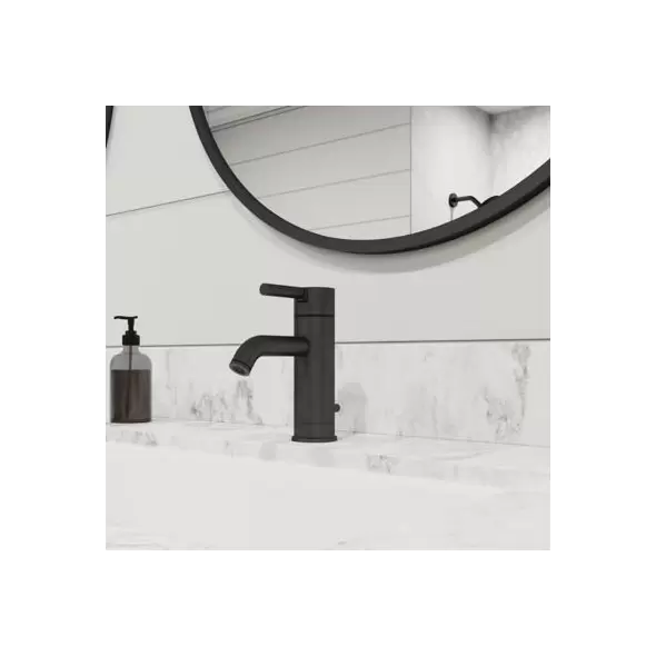 1/2" NPSM 6-11/16" Metal Matte Black Single Control Contempra Series Bathroom Faucet | PPFLG42NB00