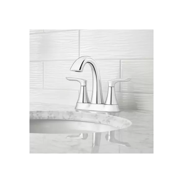9-9/32" x 6-3/4" Metal Polished Chrome 2-Handle Weller Series Centerset Bathroom Faucet | PPFLG48WR0C