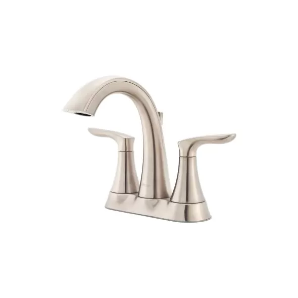 9-9/32" x 6-3/4" Metal Brushed Nickel 2-Handle Weller Series Centerset Bathroom Faucet | PPFLG48WR0K