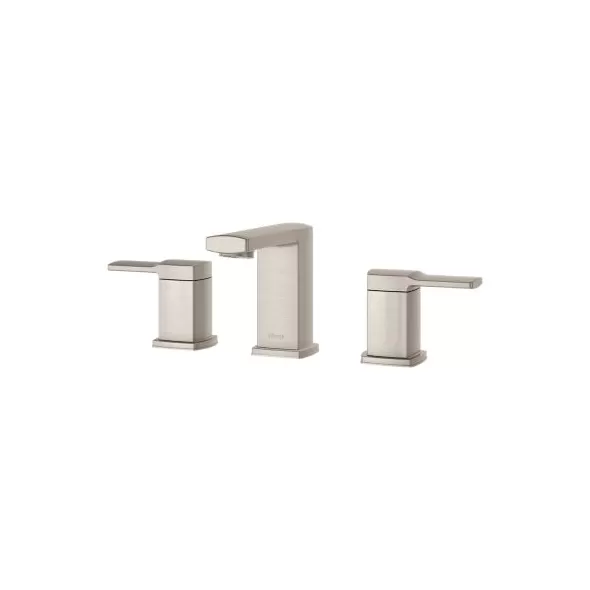 1/2" NPSM 4-5/8" Metal Brushed Nickel 2-Handle Deckard Series Widespread Bathroom Faucet | PPFLG49DAPK