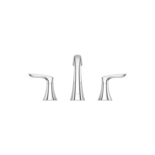 6-23/32" Metal Polished Chrome 2-Handle Weller Series Widespread Bathroom Faucet | PPFLG49WR0C