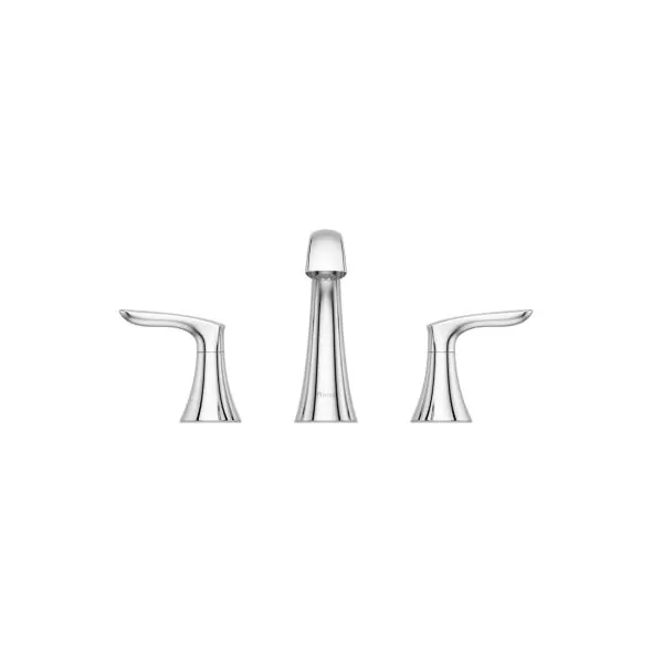 6-23/32" Metal Polished Chrome 2-Handle Weller Series Widespread Bathroom Faucet | PPFLG49WR0C