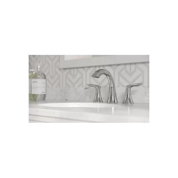 6-23/32" Metal Polished Chrome 2-Handle Weller Series Widespread Bathroom Faucet | PPFLG49WR0C