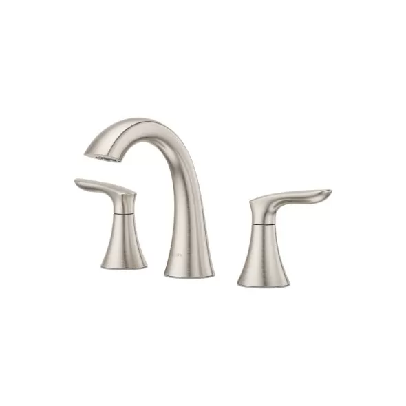 6-23/32" Metal Brushed Nickel 2-Handle Weller Series Widespread Bathroom Faucet | PPFLG49WR0K