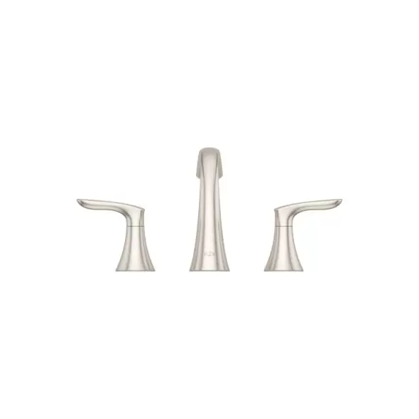 6-23/32" Metal Brushed Nickel 2-Handle Weller Series Widespread Bathroom Faucet | PPFLG49WR0K