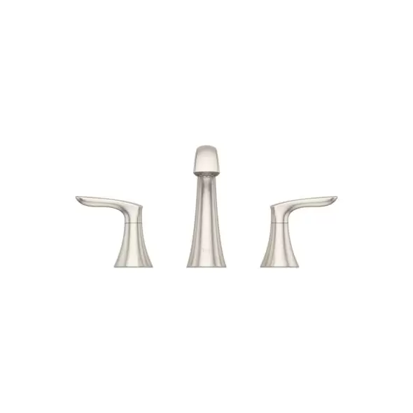 6-23/32" Metal Brushed Nickel 2-Handle Weller Series Widespread Bathroom Faucet | PPFLG49WR0K
