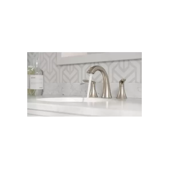 6-23/32" Metal Brushed Nickel 2-Handle Weller Series Widespread Bathroom Faucet | PPFLG49WR0K