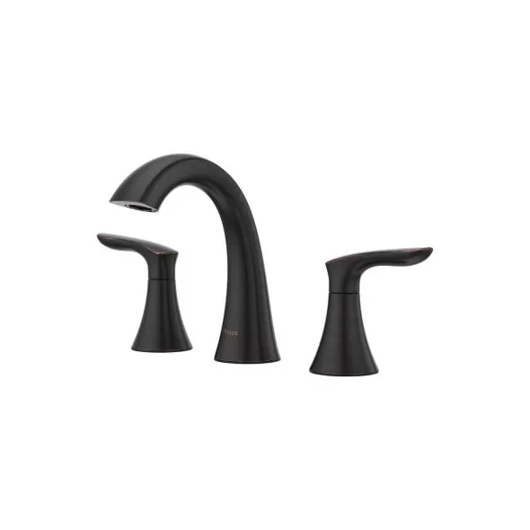 6-23/32" Metal Tuscan Bronze 2-Handle Weller Series Widespread Bathroom Faucet | PPFLG49WR0Y