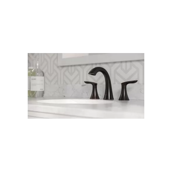 6-23/32" Metal Tuscan Bronze 2-Handle Weller Series Widespread Bathroom Faucet | PPFLG49WR0Y