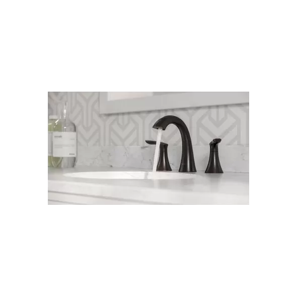6-23/32" Metal Tuscan Bronze 2-Handle Weller Series Widespread Bathroom Faucet | PPFLG49WR0Y