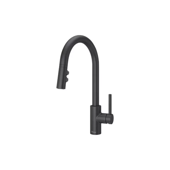 1/2" NPSM 16-3/8" Metal Matte Black 1-Handle Stellen Series Pull-Down Kitchen Faucet | PPFLG529SAB