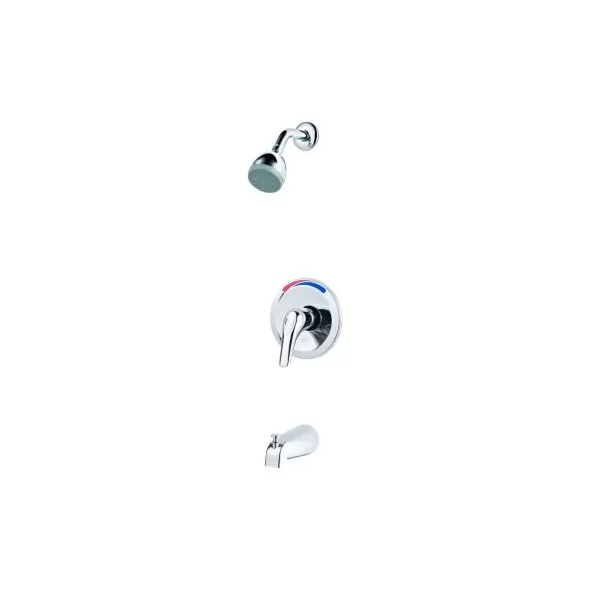 1/2" NPSM 2-13/32" Zinc Polished Chrome 1-Handle Pfirst Series Tub and Shower Trim | PPFLG890300