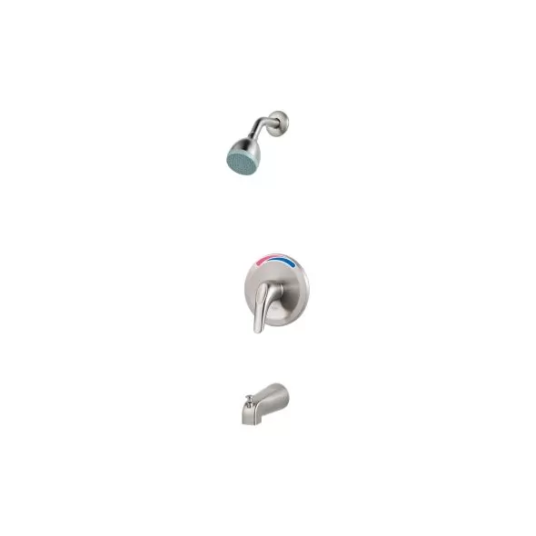1/2" NPSM 2-13/32" Zinc Brushed Nickel 1-Handle Pfirst Series Tub and Shower Trim | PPFLG89030K