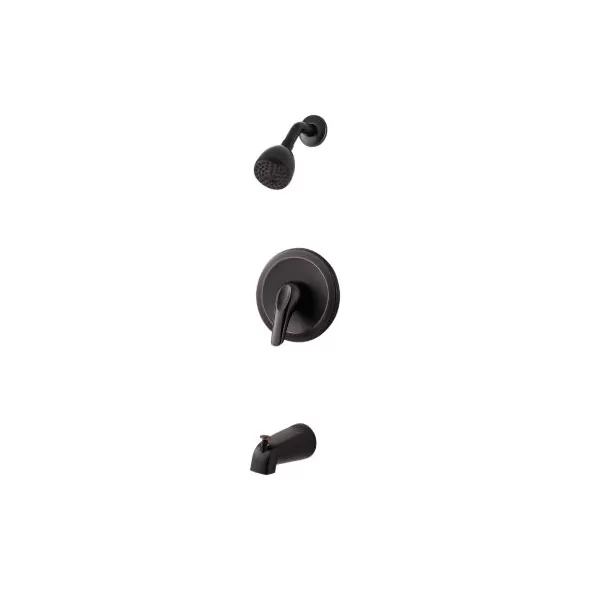 1/2" NPSM 2-13/32" Zinc Tuscan Bronze 1-Handle Pfirst Series Tub and Shower Trim | PPFLG89030Y