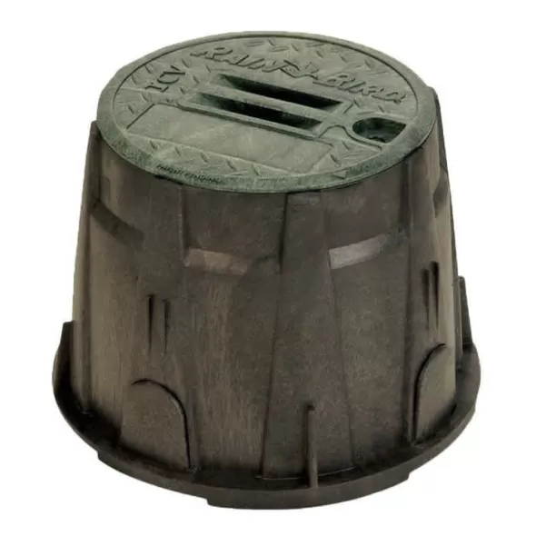 10" x 10.2" Round Green Irrigation Control Valve PVB Professional with Lid Valve Box | RBBPVB10RNDG