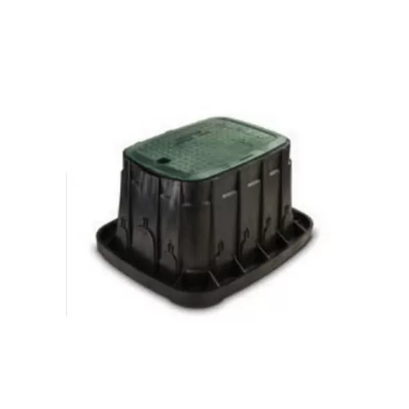 12" Rectangular Black Box VB Golf Standard with Purple Lid Valve Box | RBGVBSTNDPUR